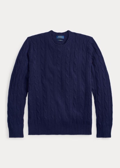 Men's Polo Ralph Lauren Cable-Knit Cashmere Sweater | 824613ZPC